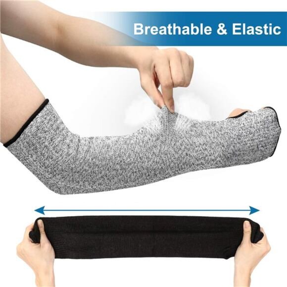 Arm Protection Sleeves Level 5 Cut 2 Pairs Heat Resistant Sleeves - Picture 5 of 7